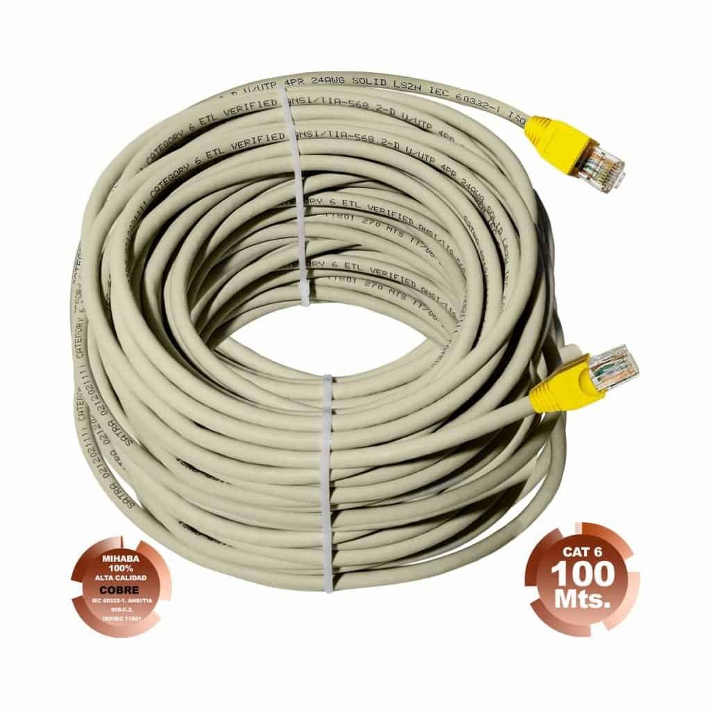 Cable Red Internet Utp Cat De Mts Gris Armado De Cobre Satra