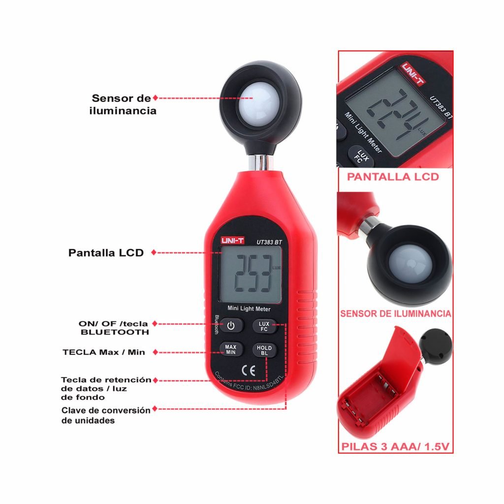 Mini Luxómetro con Bluetooth UT383BT UNI T Mihaba