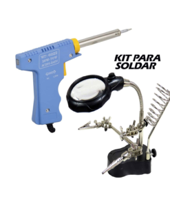 Kit Cautín + Soporte con Pinzas y Lupa WT-6372-KIT