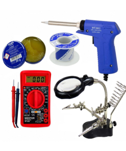 Kit Cautín + Multímetro + Soporte + Pasta + Soldadura DT830KIT5