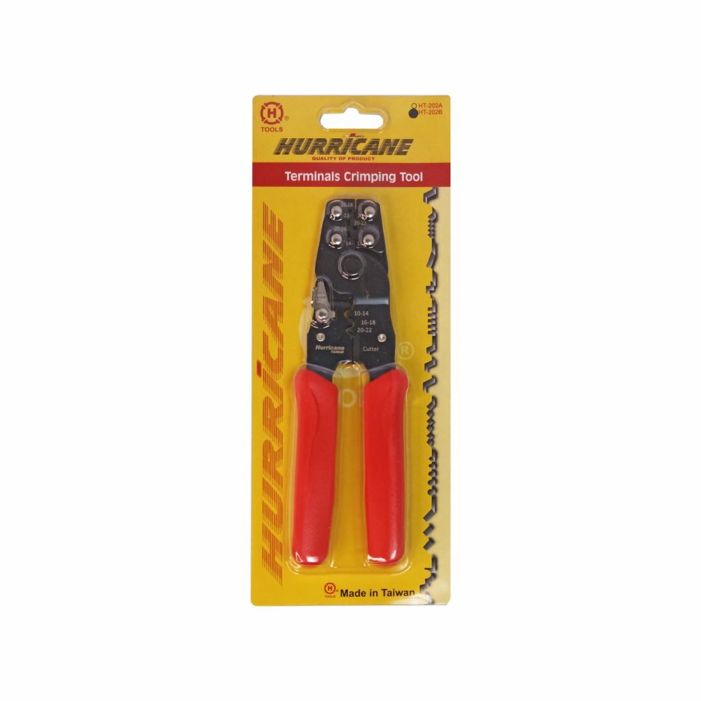 Alicate Crimping Metal 7,3" para Terminales HT-202B HURRICANE - Mihaba.com