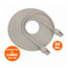 Cable Red Internet UTP Cat 5e 20Mts Gris armado de cobre SATRA