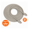 Cable Red Internet UTP Cat 5e 60Mts Gris armado de cobre SATRA
