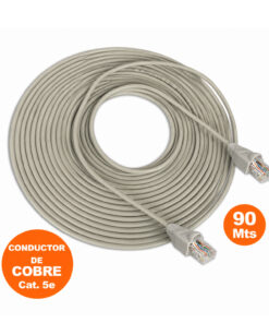 Cable Red Internet UTP Cat 5e 90Mts Gris armado de cobre SATRA