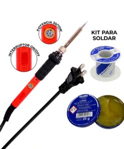 Kit Cautín 30W A 70W + Soldadura + Pasta WT-2120KIT3 WESTOR