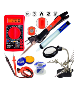 Kit Multímetro Multitester + Cautín + Soporte lupa + Succionador + Pasta + Estaño WT-850LUPAKIT6 WESTOR
