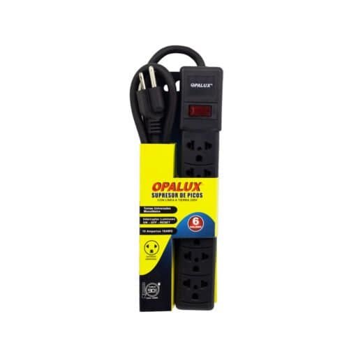 Extensión Universal Vulcanizada 6 Salidas 90cm OP-FL28 OPALUX - Imagen 2