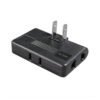 Adaptador Enchufe Triple Giratorio XD-608-FBK OPALUX
