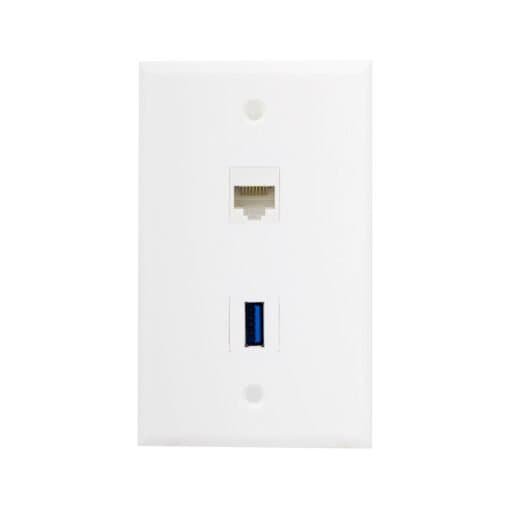 Placa de Red Rj45 Cat 5e + Toma USB TM-XJY003 FINDER
