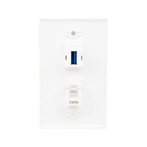 Placa de Red Rj45 Cat 5e + Toma USB TM-XJY003 FINDER - Imagen 2