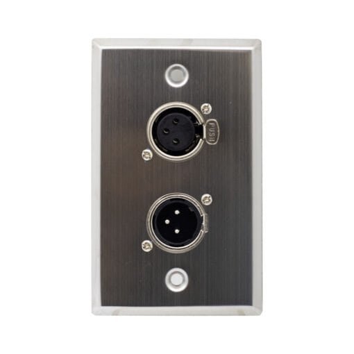 Placa de Pared 1 Plug Cannon y 1 Jack Cannon XLR TM-14034 FINDER