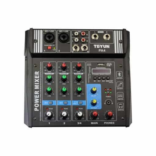 Consola Amplificada 4 Canales 2x100W USB/MP3/BT PA4