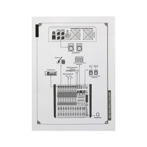 Consola Profesional Amplificada 8 Canales 1000W USB/MP3/BT PS-P8A PRO SERIES - Imagen 5