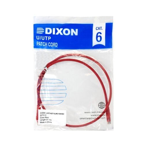 Cable Patch Cord CAT 6 LSZH 1 Metro Rojo DIXON - Imagen 3