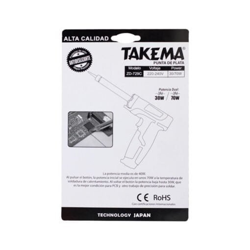 Cautin Tipo Pistola 30W/70W ZD-729C TAKEMA - Imagen 5