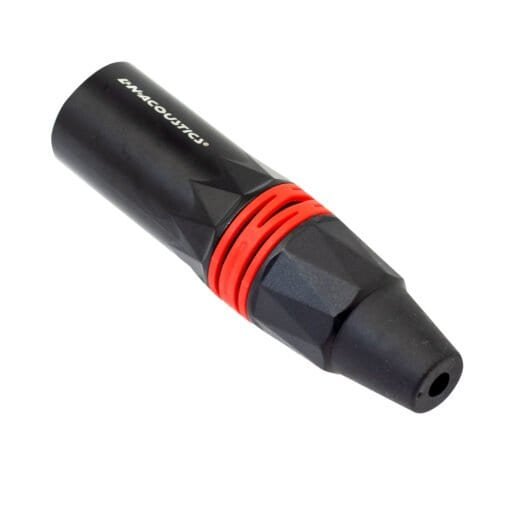 Plug Canon XLR 3 Pines Negro Anillo Rojo LN-1137BG-RD L&N-ACOUSTICS - Imagen 2