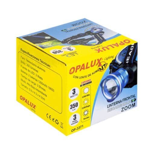 Linterna Frontal LED Recargable 3W OP-3371 OPALUX - Imagen 5