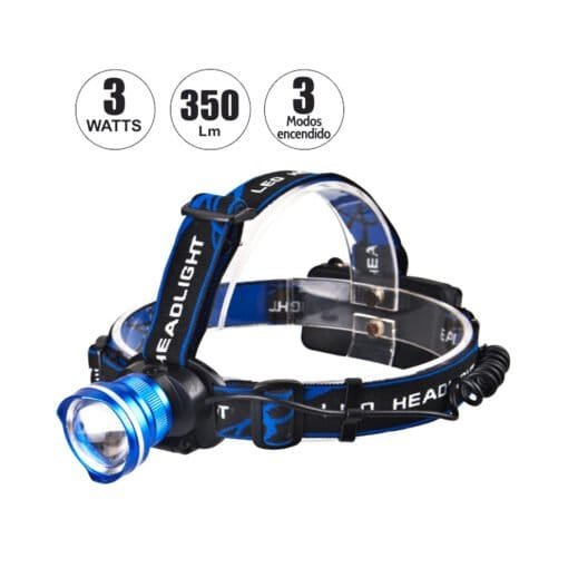 Linterna Frontal LED Recargable 3W OP-3371 OPALUX - Imagen 2