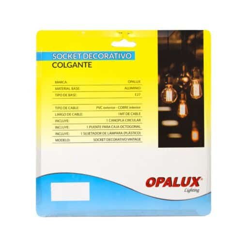 Socket Colgante Decorativo Vintage Bronce OP-6550-AB OPALUX - Imagen 3