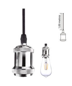 Socket Colgante Decorativo Vintage Plateado OP-6550-CH OPALUX