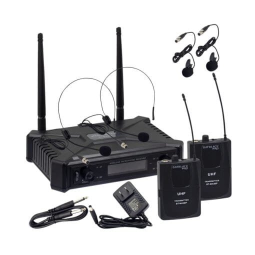 Micrófono Inalámbrico UHF 2 Vinchas Y 2 Solaperos BT-M43BP BATBLACK