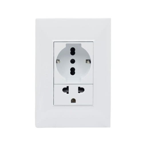 Tomacorriente Doble Schuko + Toma Universal KF706-KIT2 OPALUX