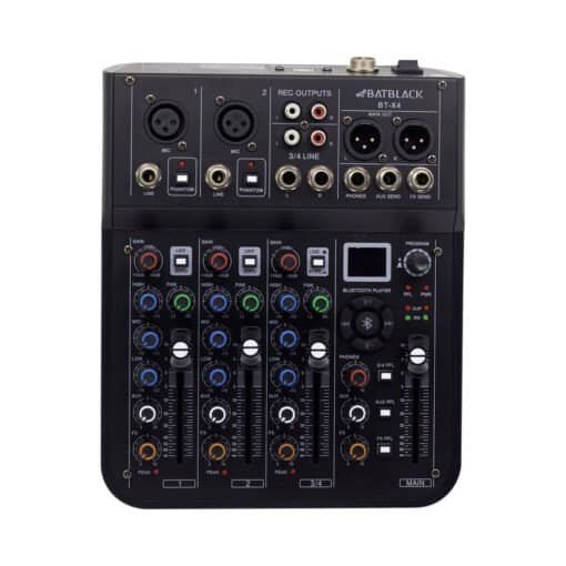Mezclador Mixer 4 Canales DSP 99 Efectos BT-X4 BATBLACK
