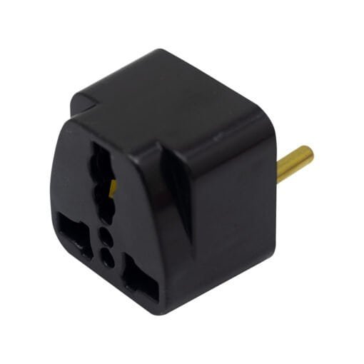 Adaptador Enchufe + Tierra a Espiga Redonda AP-6049B OPALUX - Imagen 3