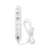 Supresor de pico 3 Tomas Universales + 2 Schuko + USB + TipoC OP-3U2SB OPALUX