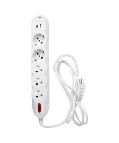 Supresor de pico 3 Tomas Universales + 2 Schuko + USB + TipoC OP-3U2SB OPALUX