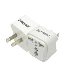 Adaptador Enchufe con Toma Tierra Espiga Plana OP-603-A3 OPALUX