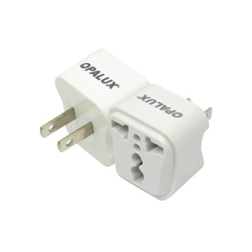 Adaptador Enchufe con Toma Tierra Espiga Plana OP-603-A3 OPALUX