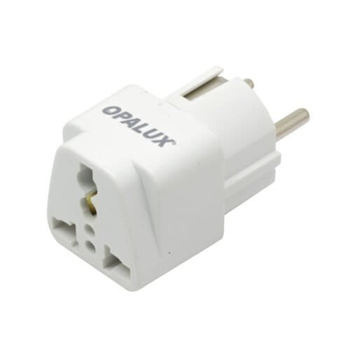 Adaptador Enchufe + Tierra a Tipo F (Schuko) OP-603-K OPALUX - Imagen 2