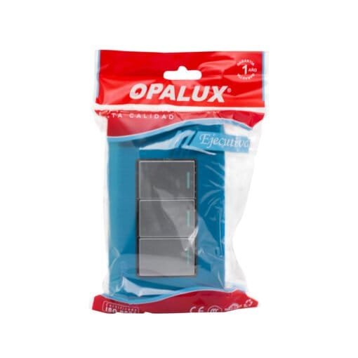 Interruptor Metálico Triple con Dado 2,2cm OP-S03 OPALUX - Imagen 3