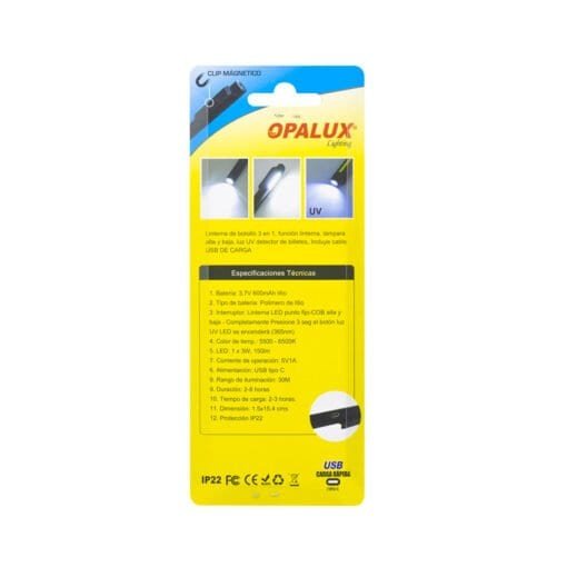 Linterna LED 3 en 1Tipo Lapicero 3W OP-WK001UV OPALUX - Imagen 5