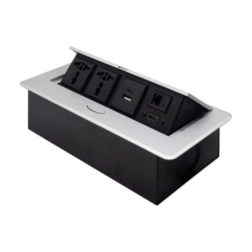Tomacorriente para Mueble Multimedia 2 Tomas HDMI/TIPOC/RJ45/USBCARGA TCM-MULTI