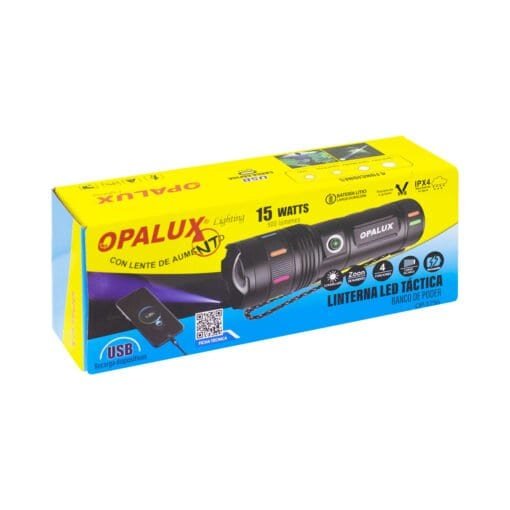 Linterna Táctica Recargable Zoom 15w OP-1756 OPALUX - Imagen 7