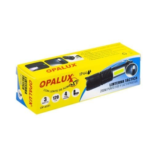 Linterna Táctica 120LM 4 Modos Con Lente OP-8591 OPALUX - Imagen 2