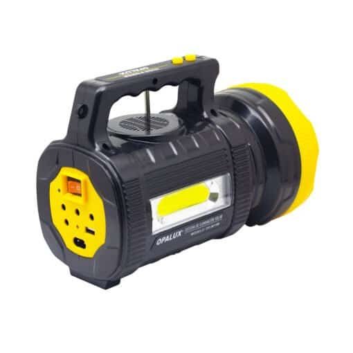 Kit Solar Portátil Linterna Lámpara 3 Focos Panel Solar BT USB MP3 FM OP-9019B OPALUX - Imagen 3