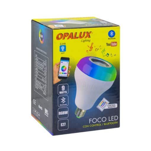 Foco Led Musical Bluetooth RGB OP-BT9W OPALUX - Imagen 6
