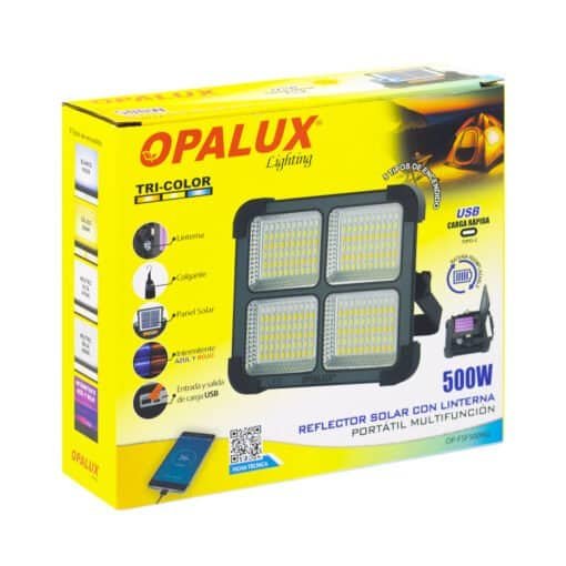 Reflector Solar LED Portátil Multifunción 500W OP-FSF500NG OPALUX - Imagen 8