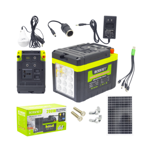 Sistema de Energia LED Kit c/ Panel Solar BS-S3732-18AH BOSSNEY