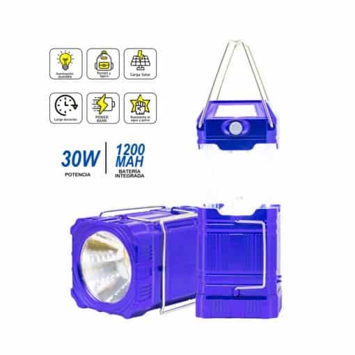 Luz De Camping Con Carga Solar BS-L3030 BOSSNEY