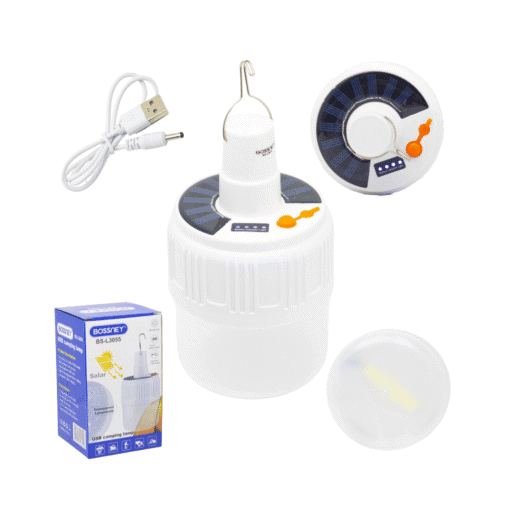 Lámpara De Camping USB Con Panel Solar BS-L3055 BOSSNEY