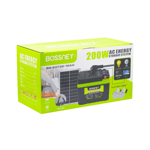 Sistema de Energia LED Kit c/ Panel Solar BS-S3732-18AH BOSSNEY - Imagen 10