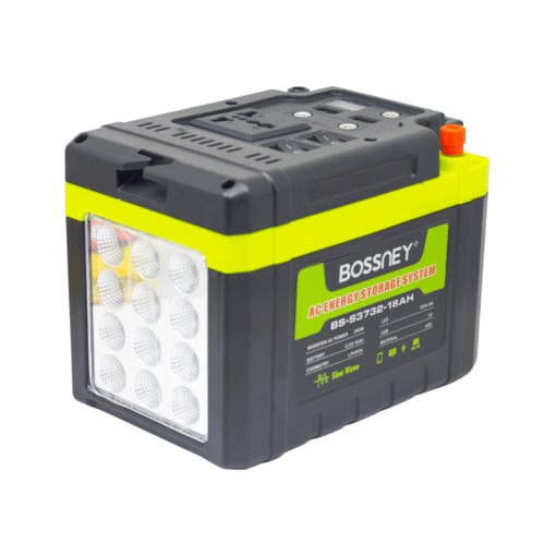 Sistema de Energia LED Kit c/ Panel Solar BS-S3732-18AH BOSSNEY - Imagen 2