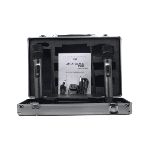 Micrófono Profesional Inalámbrico UHF Doble BT-M8822 BATBLACK - Imagen 2
