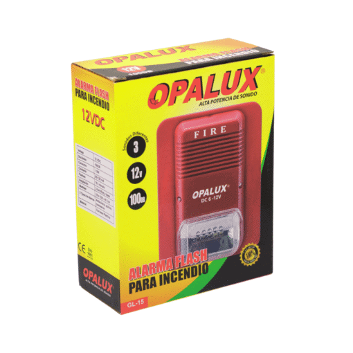 Sirena Con Estrobo Rojo Led 6v-24v GL-15 OPALUX - Imagen 7
