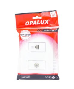 Alternative view of Placa de Pared Coaxial y Red Cat5 KF2285 OPALUX