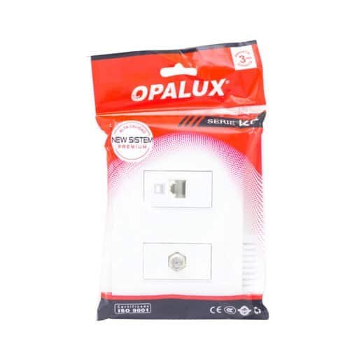 Placa de Pared Coaxial y Red Cat5 KF2285 OPALUX - Imagen 2